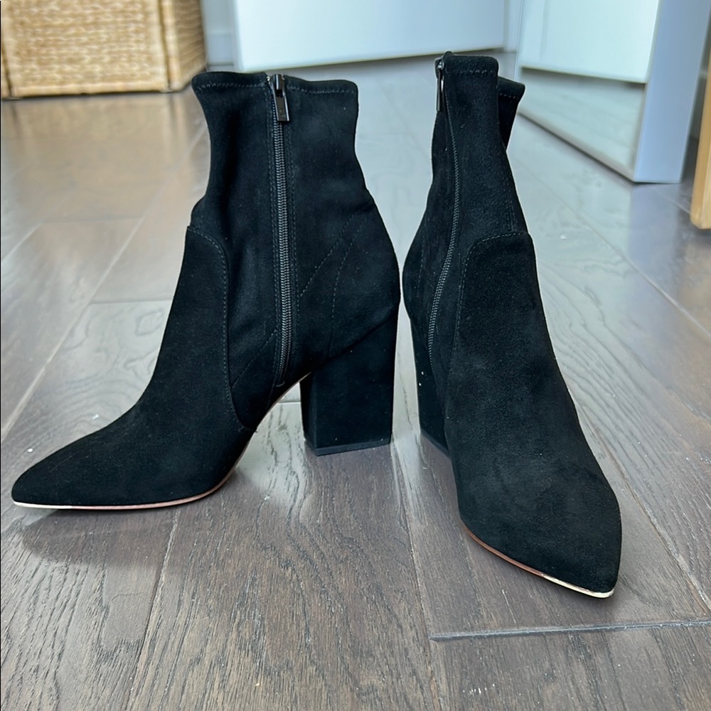 Loeffler Randall Isla Booties Black Suede NEVER WORN